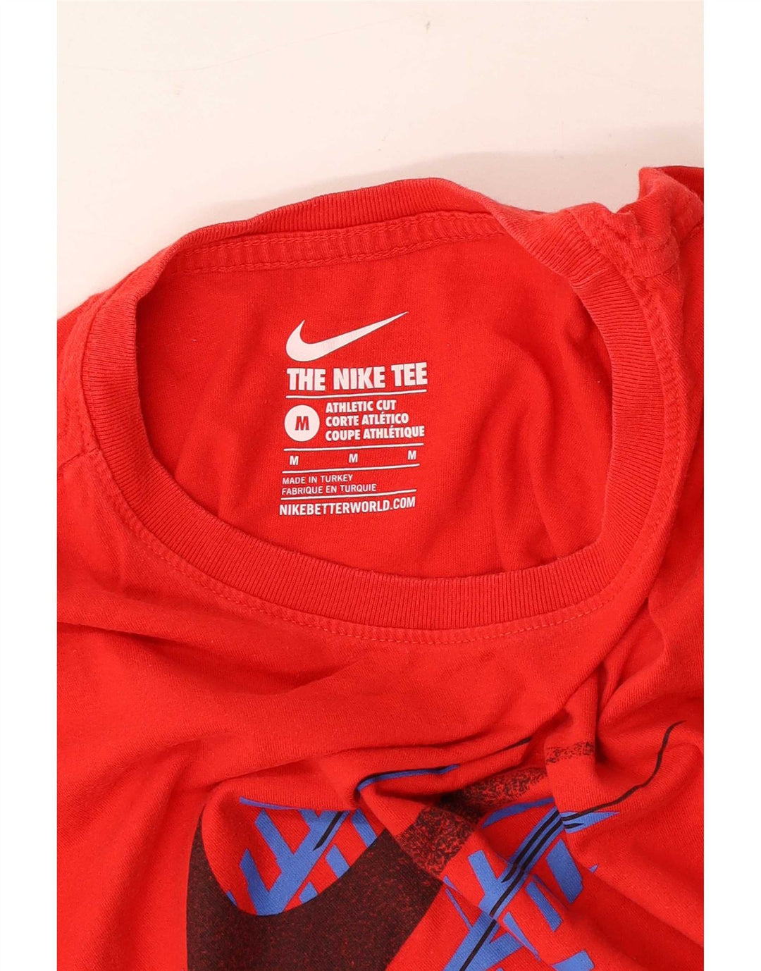 Tricou grafic Nike pentru bărbați, cu croială atletică, top mediu roșu