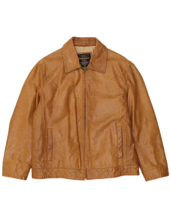 Jachetă de piele pentru bărbați Mays & Rose UK 42 XL Bej