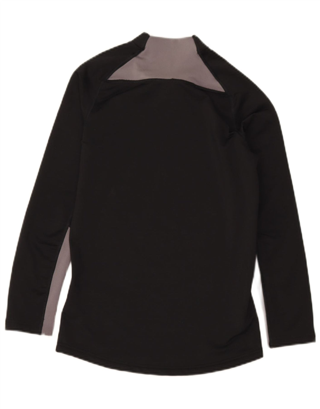 NIKE Boys Dri Fit Graphic Top Long Sleeve 12-13 Years Large Black