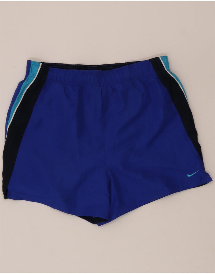 Pantaloni scurți sport Nike pentru bărbați, albastru mediu, poliester color bloc