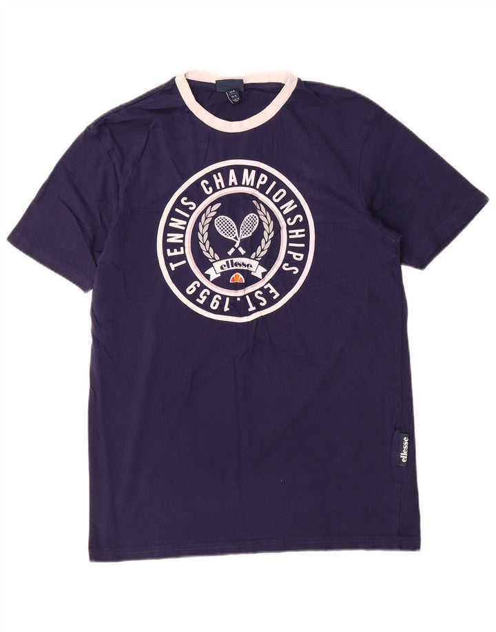 Tricou cu grafică obișnuită pentru bărbați Ellesse Top mic din bumbac bleumarin