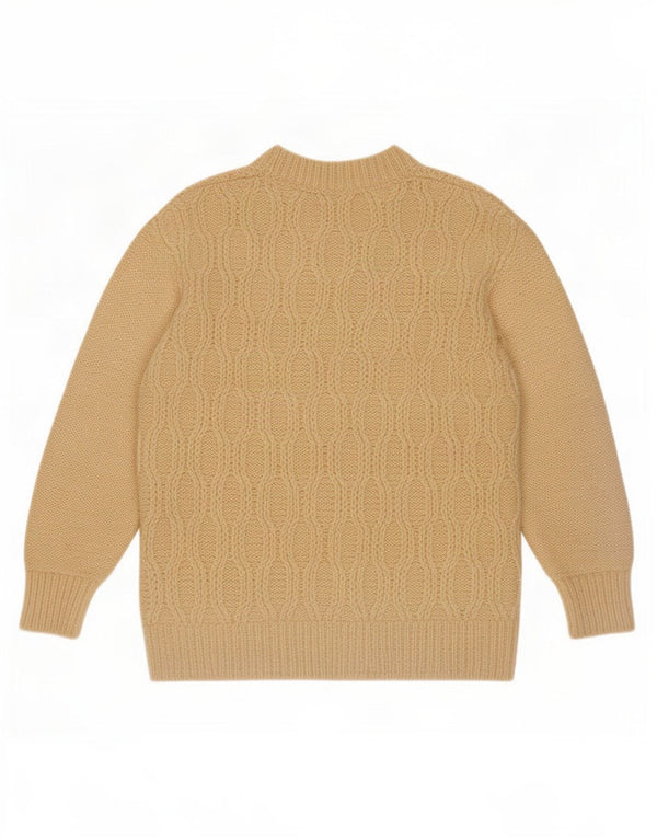 Pulover vintage cu gât țestoasă pentru femei UK 12 Medium Off White