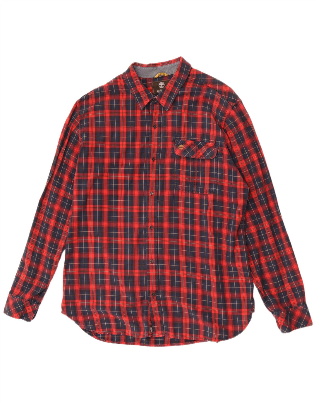 Cămașă Timberland Slim Fit 2XL, bumbac roșu cu carouri