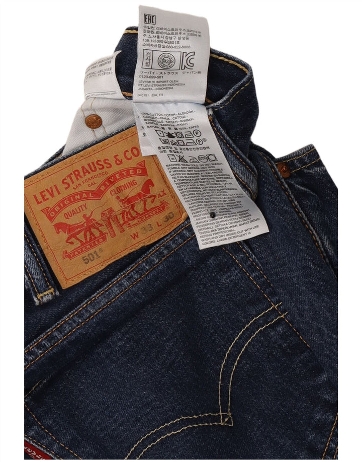 Blugi drepti pentru bărbați Levi's 501 Regular Fit W38 L30 Bumbac albastru