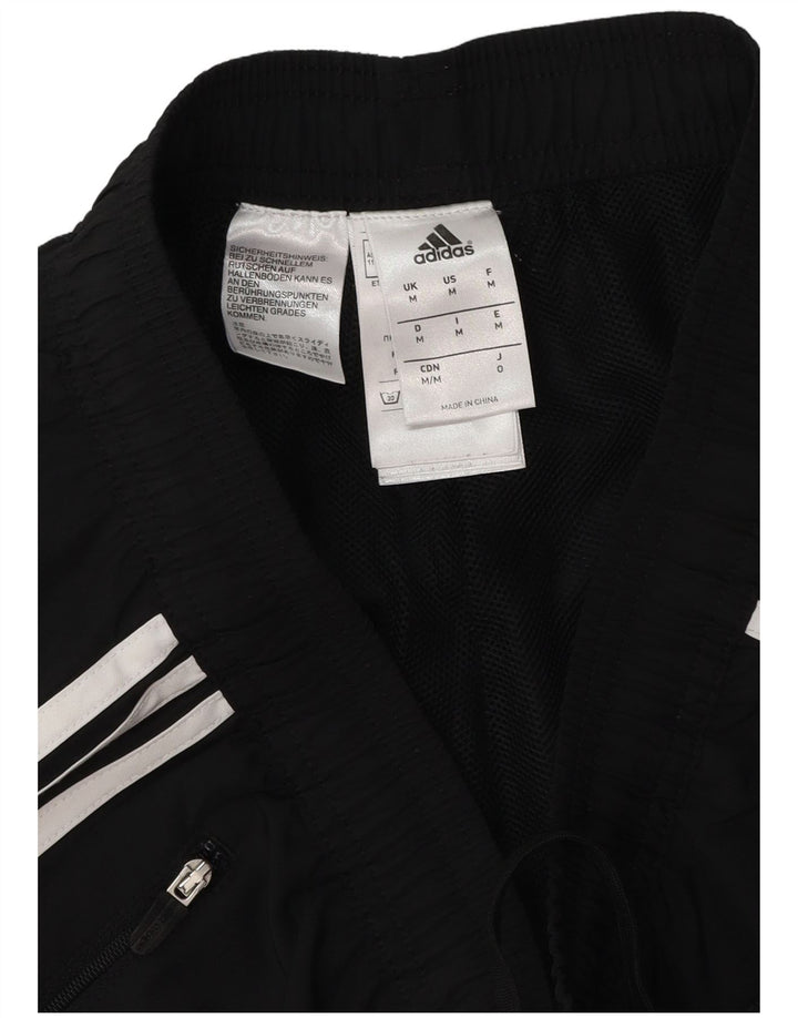 Pantaloni de trening pentru bărbați Adidas Joggeri poliester cu dungi negre medii