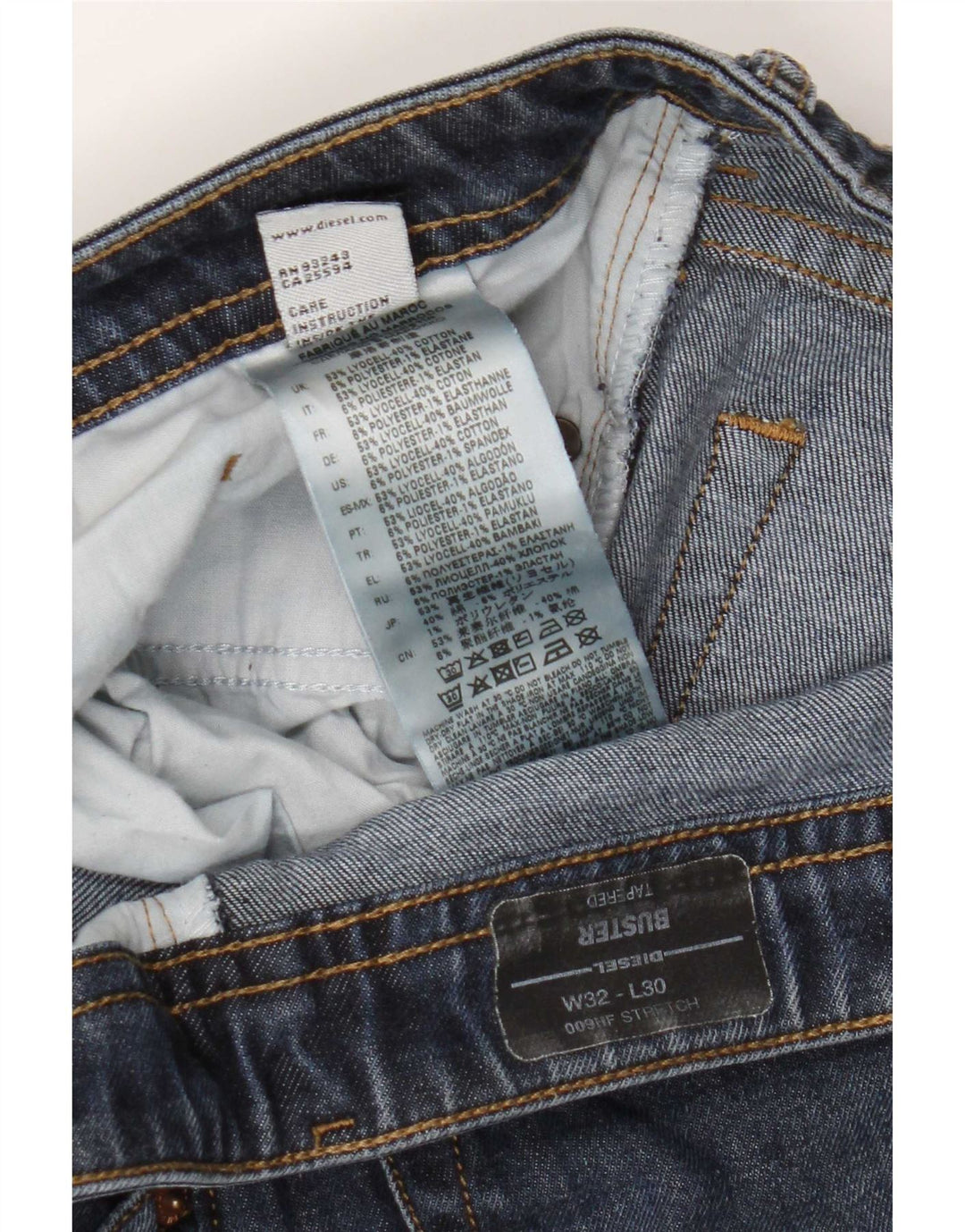 Blugi Diesel Buster Tapered pentru bărbați W32 L30 Blue Lyocell