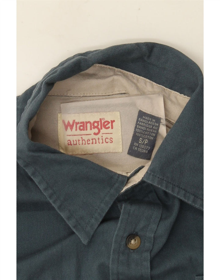 Cămașă pentru bărbați Wrangler Bumbac albastru mic