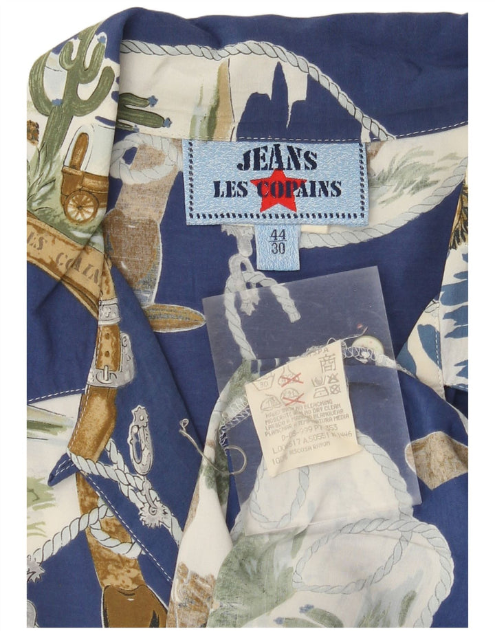 LES COPAINS Rochie cămașă cu model abstract pentru femei IT 44 Medium Blue