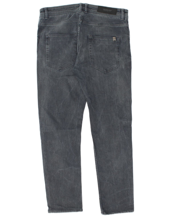 Blugi slim pentru bărbați Zara EU 42 Large W32 L28 Gri Bumbac