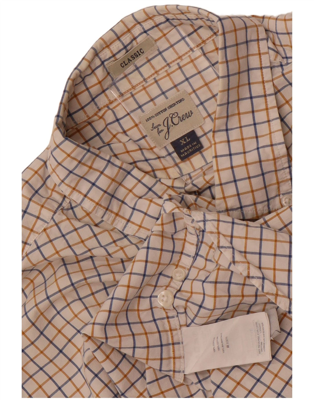 Cămașă clasică pentru bărbați J. Crew, XL, bumbac cu carouri albe