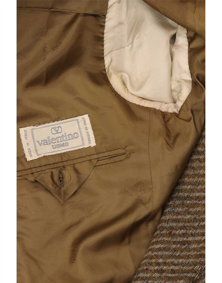 Jachetă Valentino pentru femei, cu 2 nasturi, UK 16, mare, kaki, în oase
