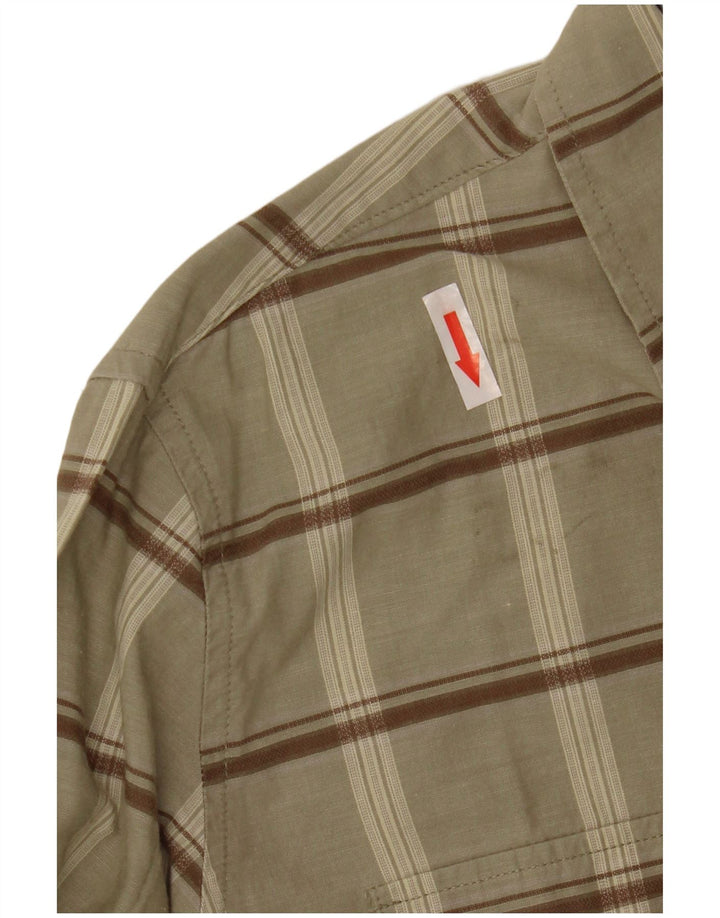 Cămașă Timberland pentru femei UK 14 Medium Khaki Check Bumbac