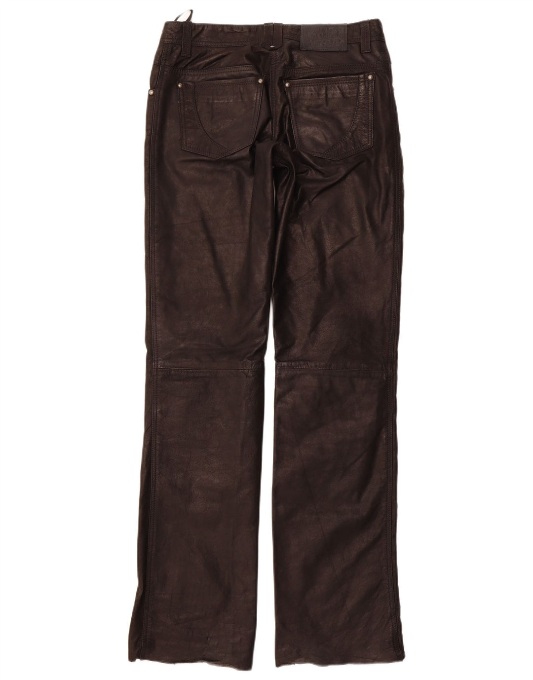 Pantaloni drepti pentru femei SPIRIT MOTORS EU 38 Mediu L32 L35 Piele neagră