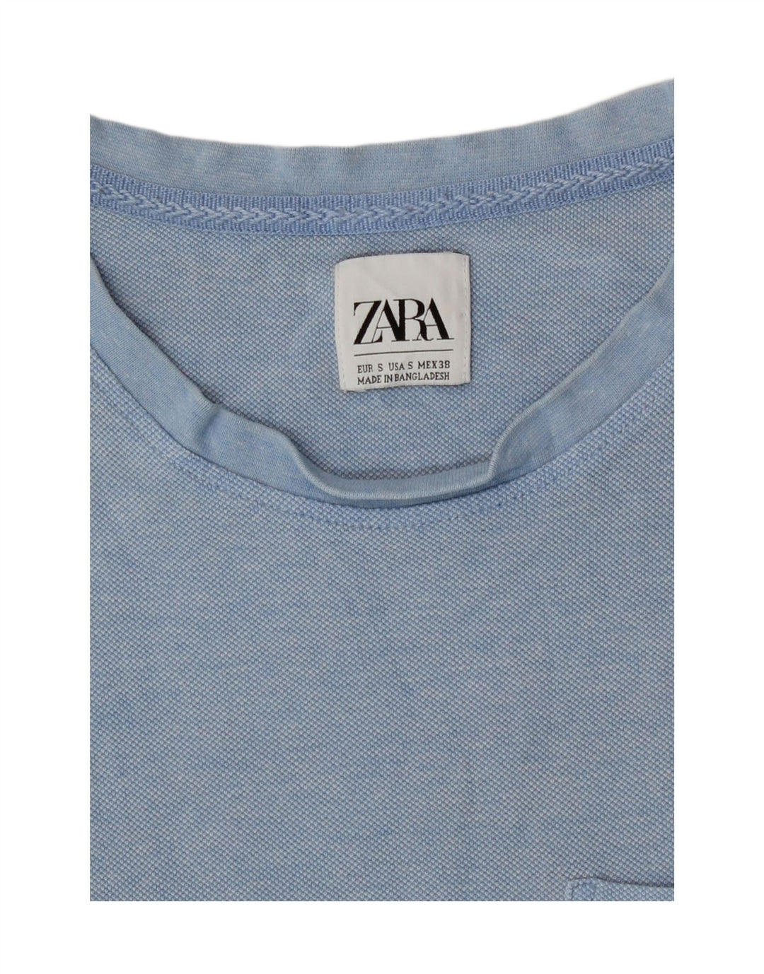 Tricou pentru bărbați Zara Top Mic Albastru