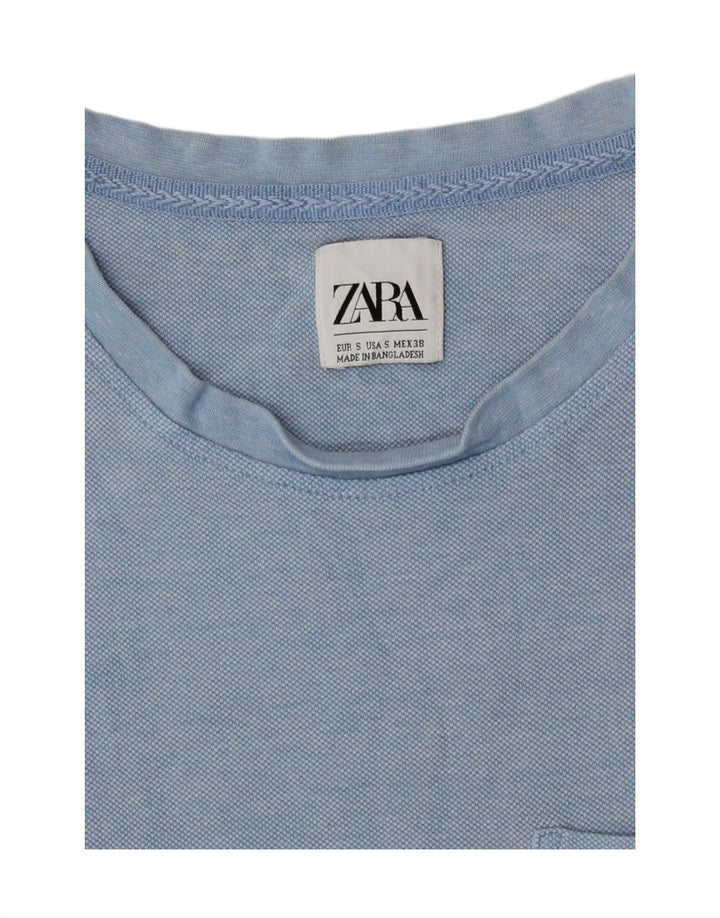 Tricou pentru bărbați Zara Top Mic Albastru