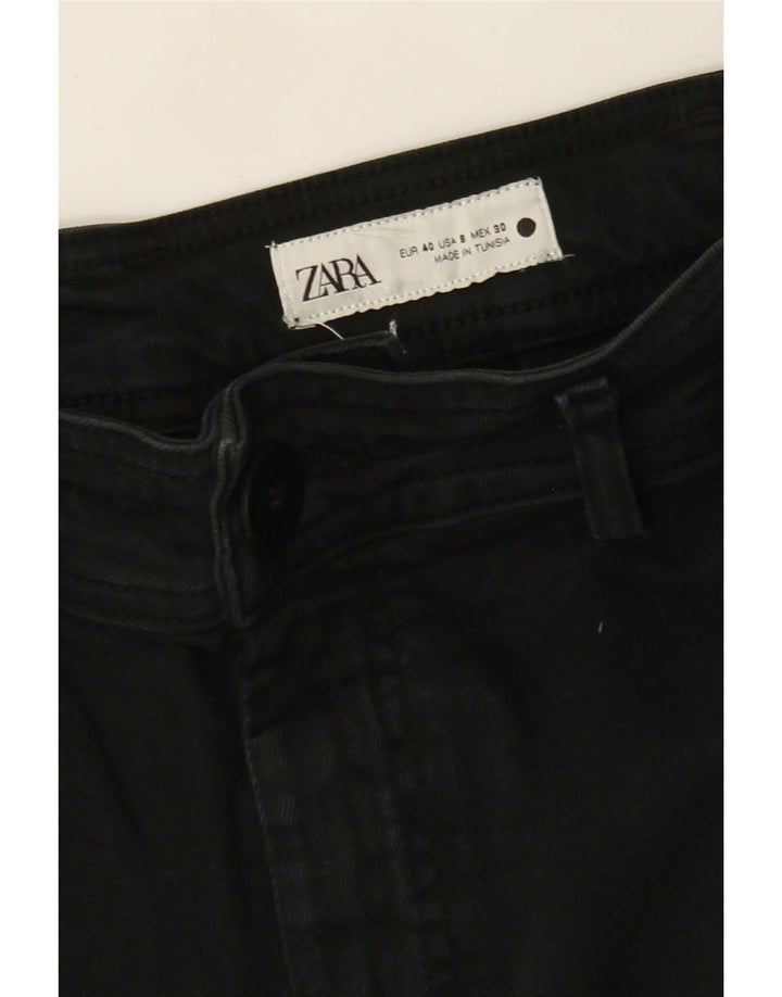 Blugi pentru femei Zara cu picioare late EU 40 Medium W30 L28 Negri
