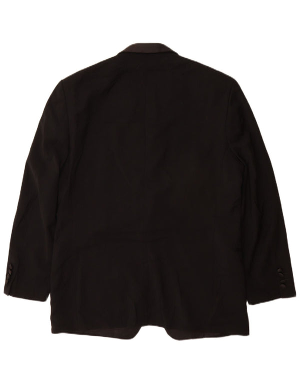 Jachetă Blazer pentru bărbați Pierre Cardin cu 1 nasture UK 40 Lână neagră mare
