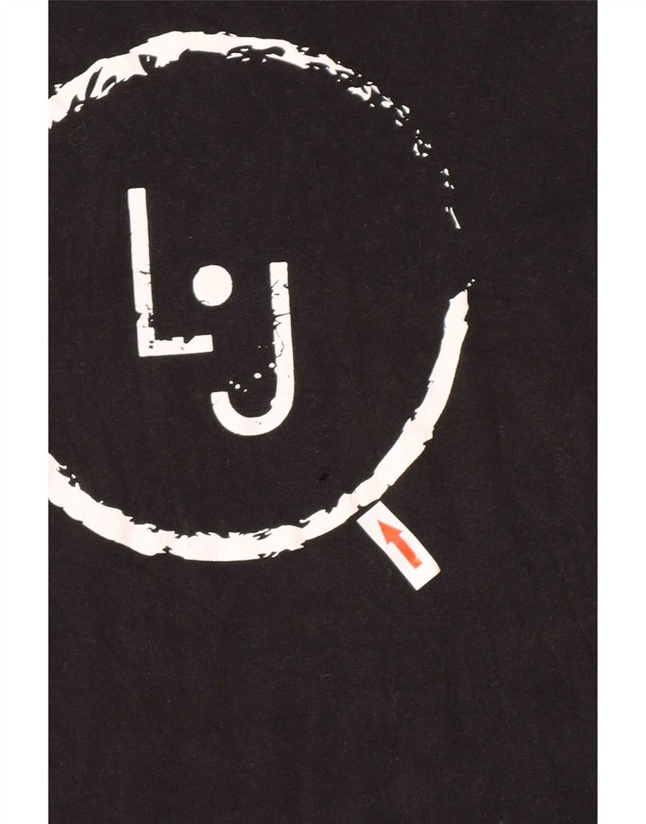Tricou grafic Liu Jo pentru bărbați Top mic bumbac negru