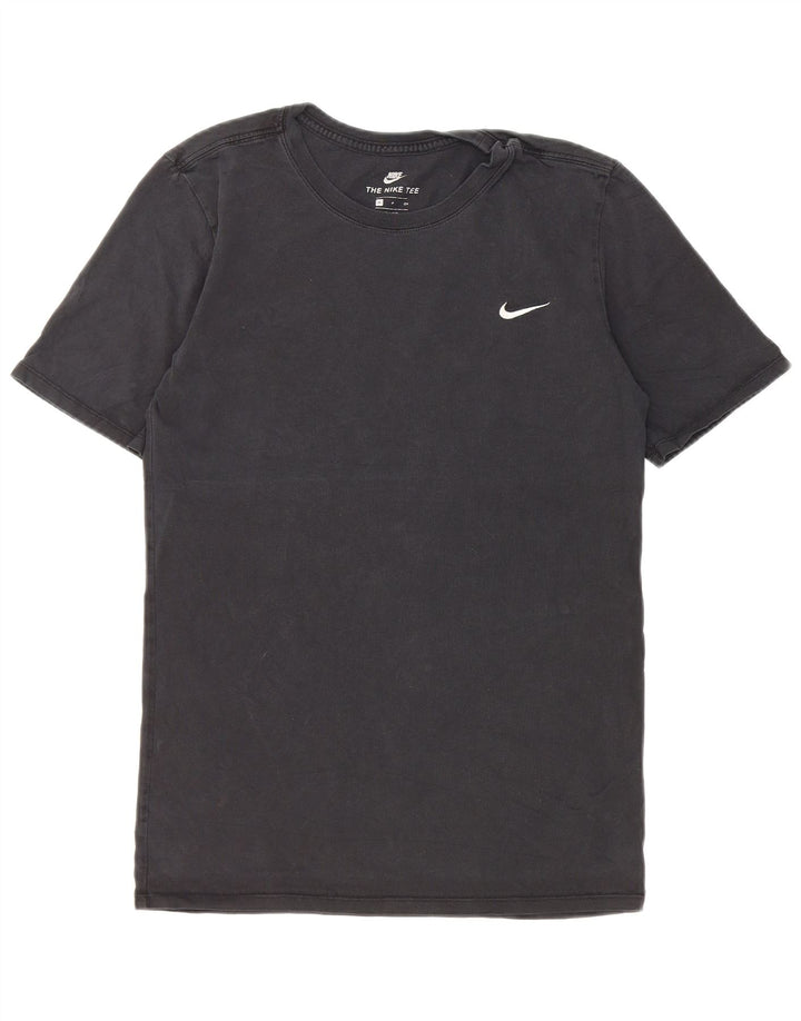 Tricou cu croi atletic Nike pentru bărbați Top mic din bumbac negru