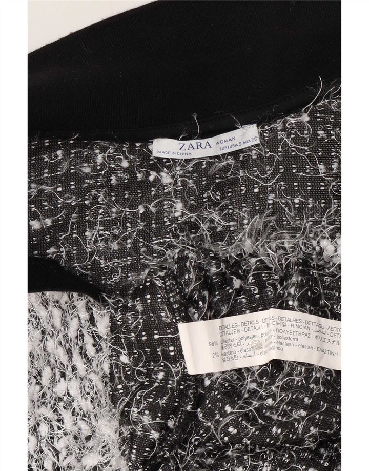 Tricou polo Zara pentru femei UK 10 Mic, gri poliester cu pături