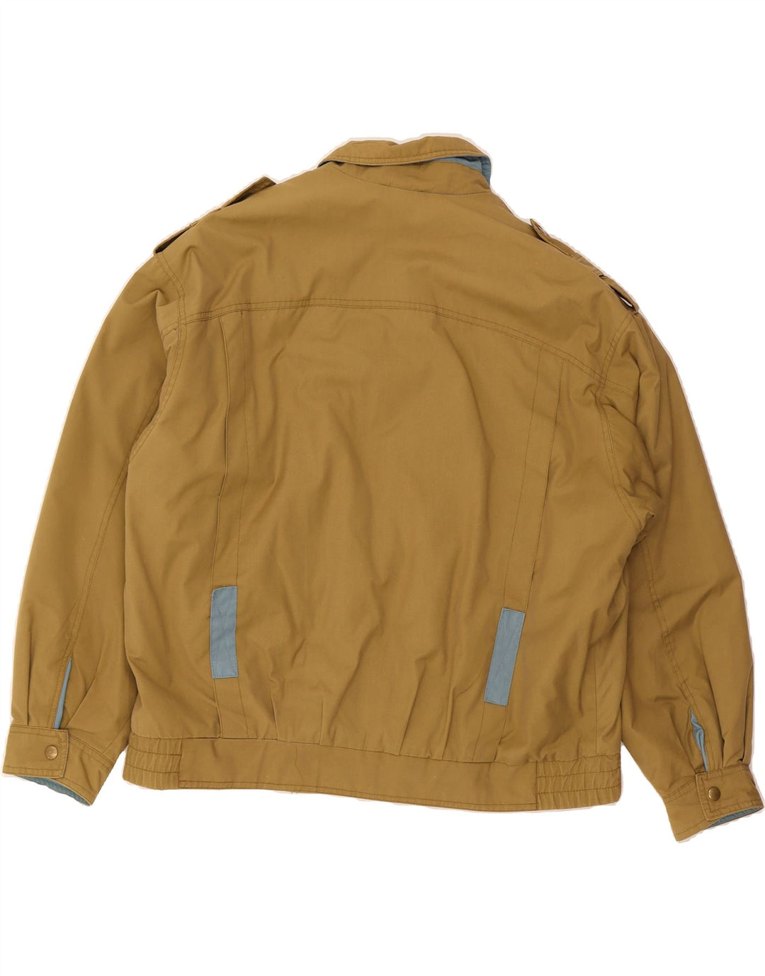 VINTAGE Mens Bomber Jacket UK 42 XL Khaki Polyester Vintage Vintage and Second-Hand Vintage from Messina Hembry 