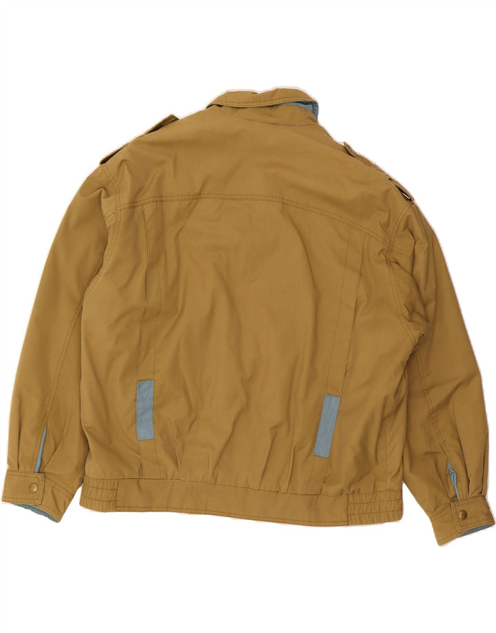 VINTAGE Mens Bomber Jacket UK 42 XL Khaki Polyester Vintage Vintage and Second-Hand Vintage from Messina Hembry 