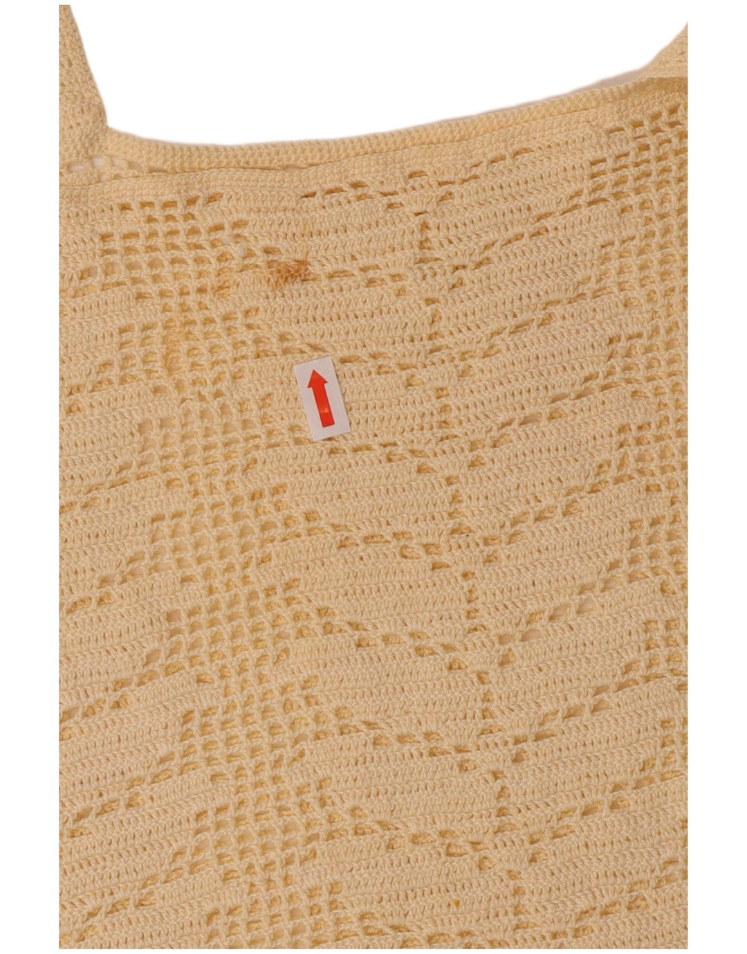 Top Crochet Crochet Vintage pentru femei UK 10 Small Off White