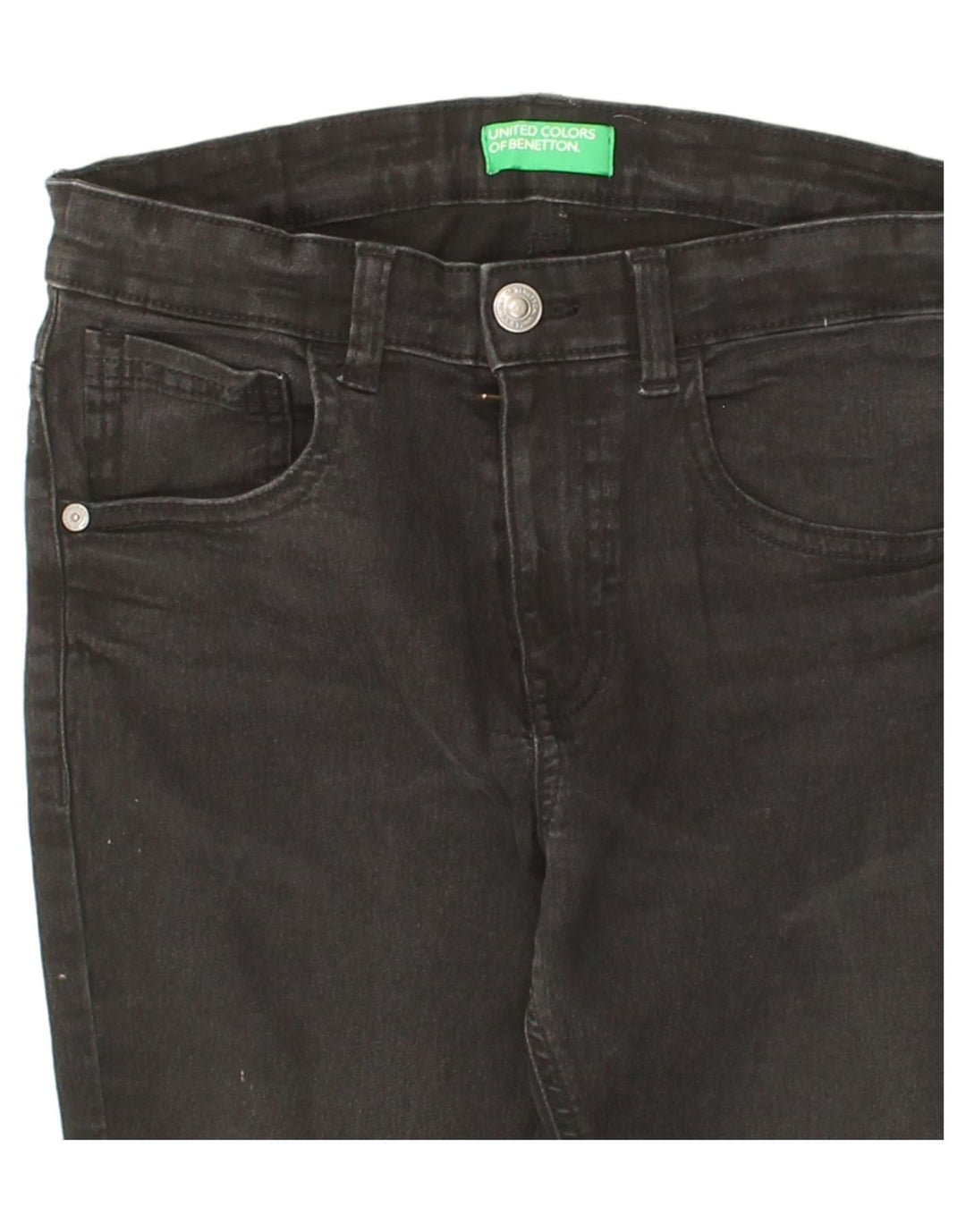 BENETTON Boys Skinny Jeans 11-12 Years Black Vintage Benetton and Second-Hand Benetton from Messina Hembry 