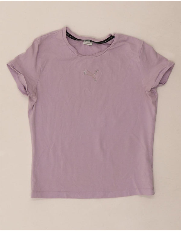 Tricou crop Puma pentru femei Top UK 10 Small Purple Bumbac