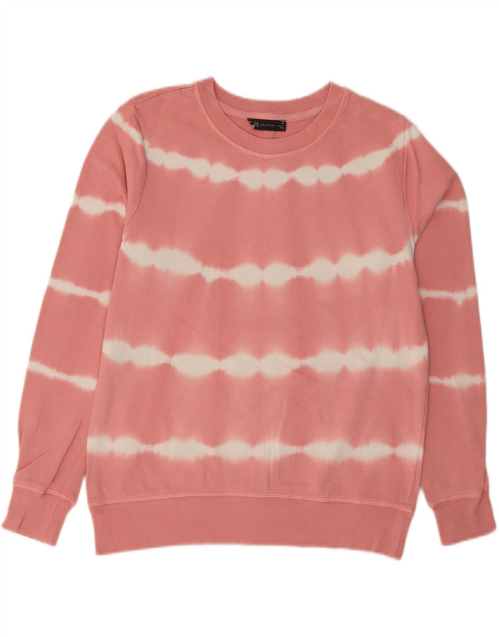 MARKS & SPENCER Womens Sweatshirt Jumper UK 10 Small Pink Tie Dye Vintage Marks & Spencer and Second-Hand Marks & Spencer from Messina Hembry 
