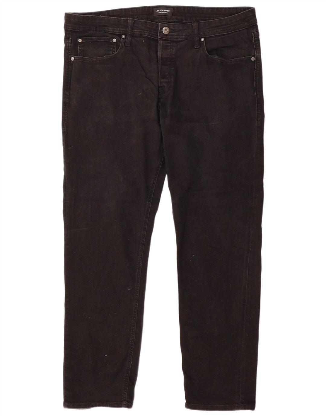 Blugi slim pentru bărbați Jack & Jones W38 L32 bumbac negru