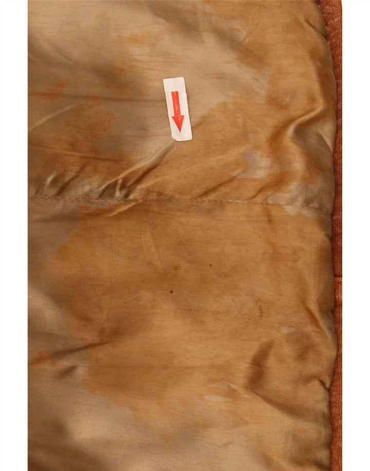 Palton din piele vintage pentru femei IT 52 2XL maro