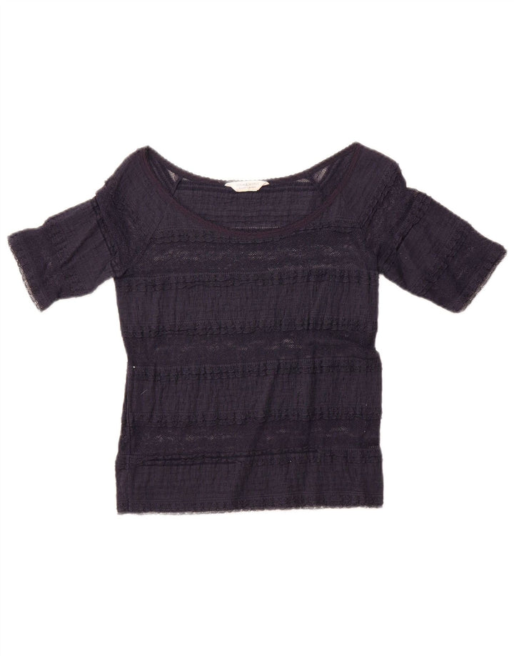 Bluză scurtă pentru femei Ralph Lauren UK 12 Medium Bleumarin