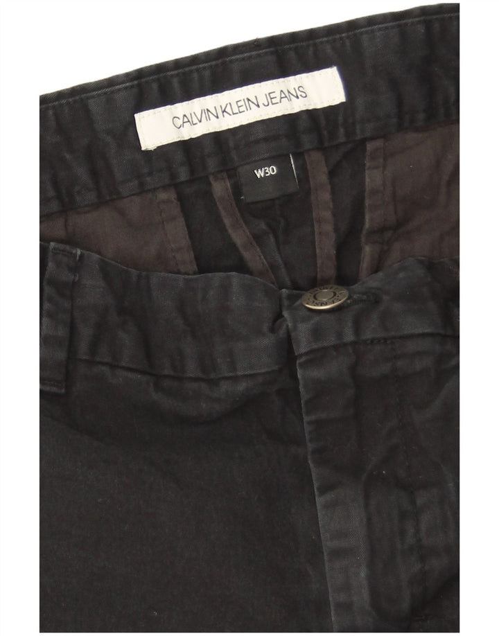 Pantaloni scurți chino pentru bărbați Calvin Klein W30, bumbac albastru bleumarin mediu
