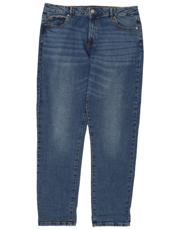 Blugi subțiri pentru femei M&Co UK 16 Large W34 L30 Blue Bumbac