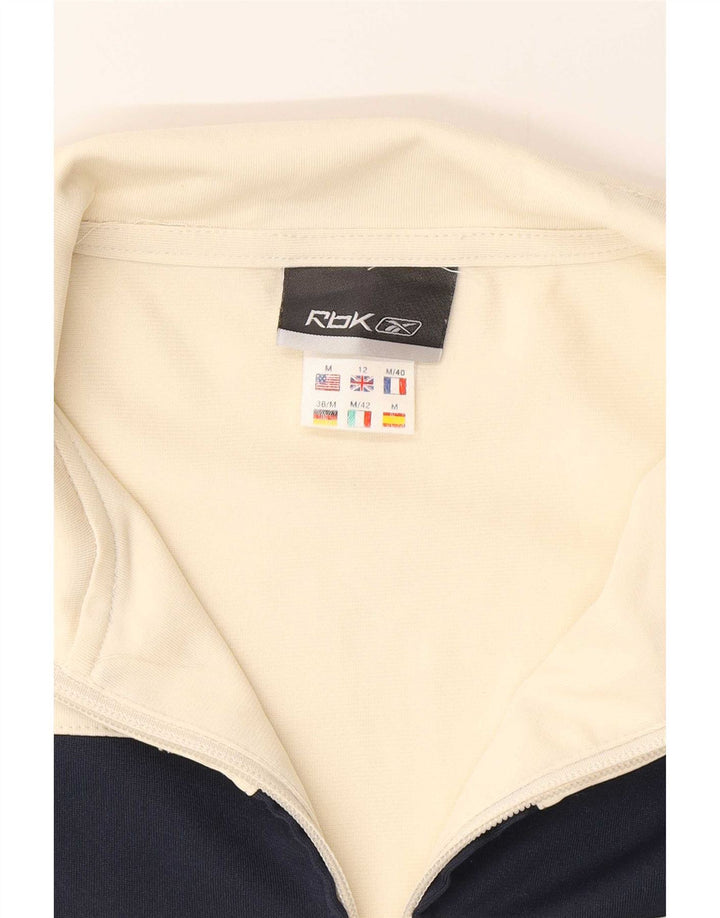 Jachetă de trening Reebok pentru femei UK 12 Medium Off White Colorblock