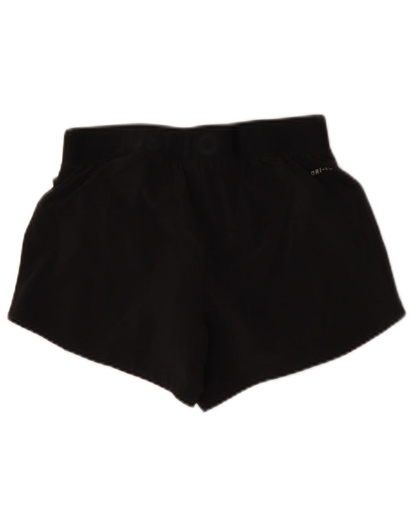 Pantaloni scurți sport Nike Dri Fit Graphic pentru femei UK 6 XS Poliester negru
