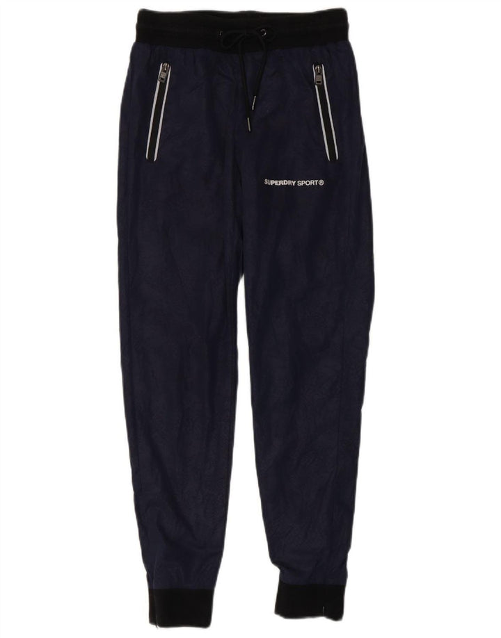 SUPERDRY Pantaloni de trening pentru femei Joggeri UK 6 XS Bleumarin Animal Print