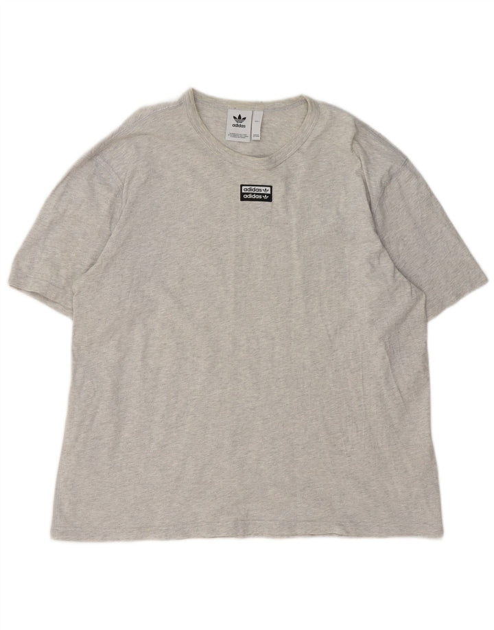 Tricou pentru bărbați Adidas Top mare, gri, pete din bumbac