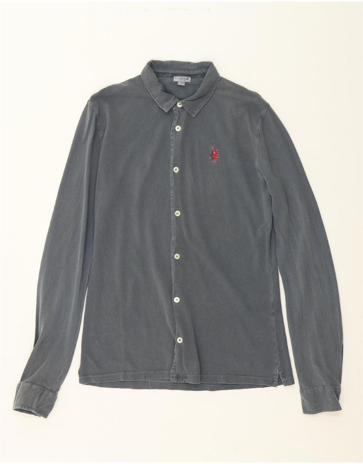 U.S. POLO ASSN. Mens Shirt Large Grey Cotton Vintage U.S. Polo Assn. and Second-Hand U.S. Polo Assn. from Messina Hembry 