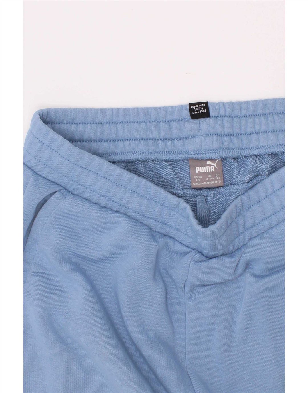 Pantaloni scurți sport Puma pentru băieți 13-14 ani, bumbac albastru