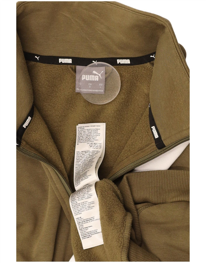 Jachetă pentru trening PUMA pentru bărbați, bumbac color bloc mare, kaki