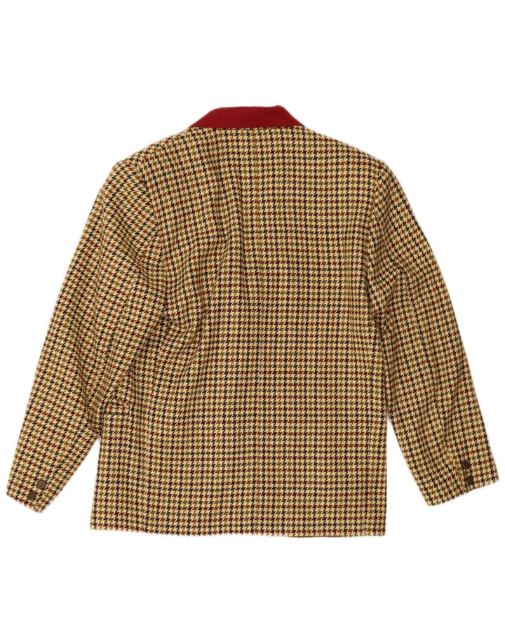 Jachetă vintage pentru femei cu 2 nasturi IT 42 Medium Bej Houndstooth