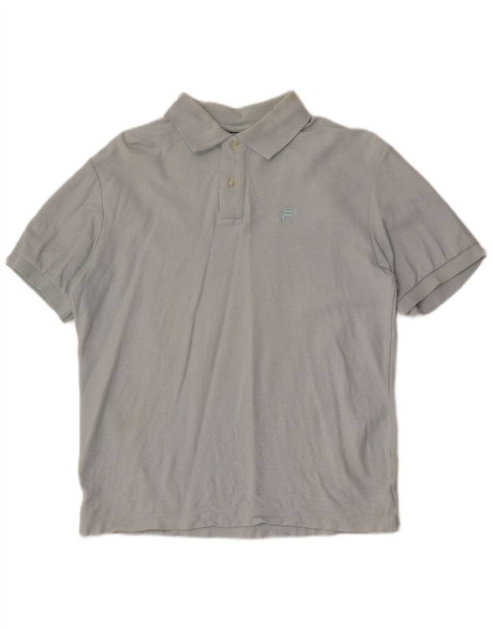Tricou polo Fila pentru bărbați, mare, gri, bumbac