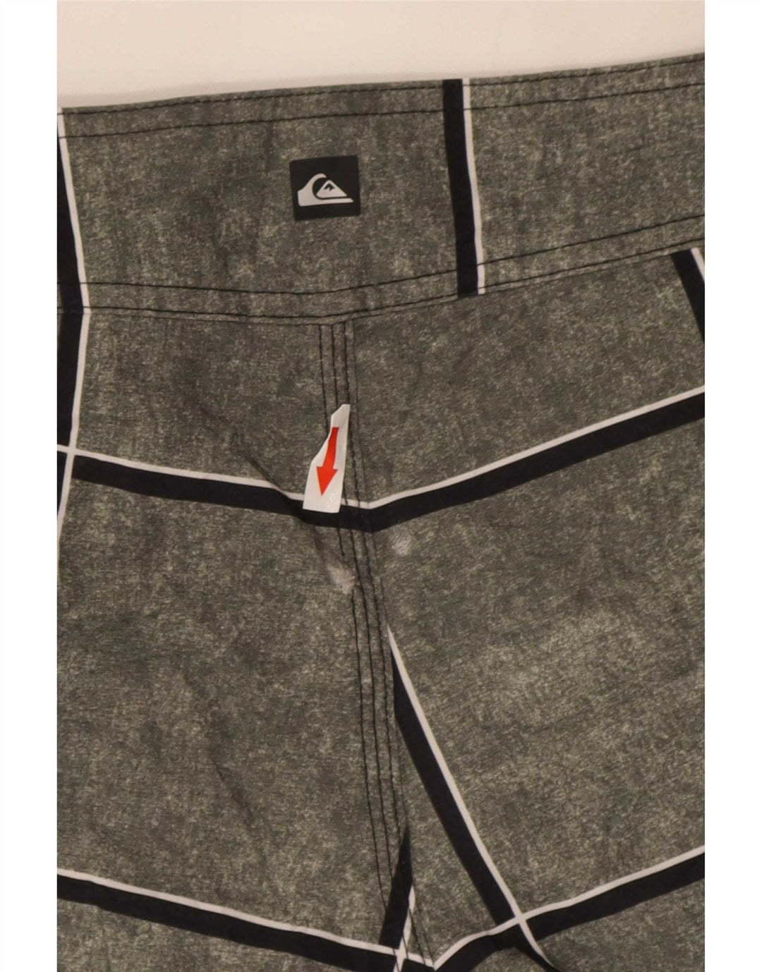 Pantaloni scurți de înot Quiksilver pentru bărbați, poliacrilic, cu carouri mici, gri