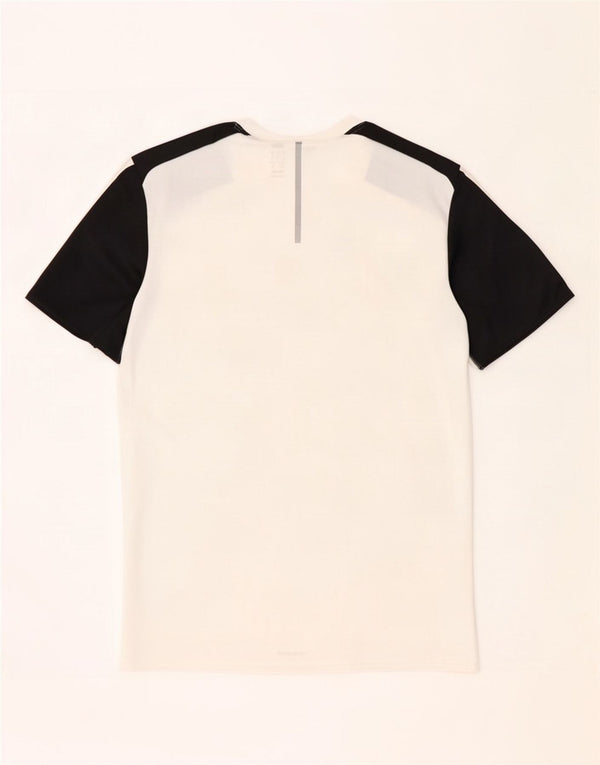 Tricou Adidas Climalite pentru bărbați Top mic, alb, poliester color bloc