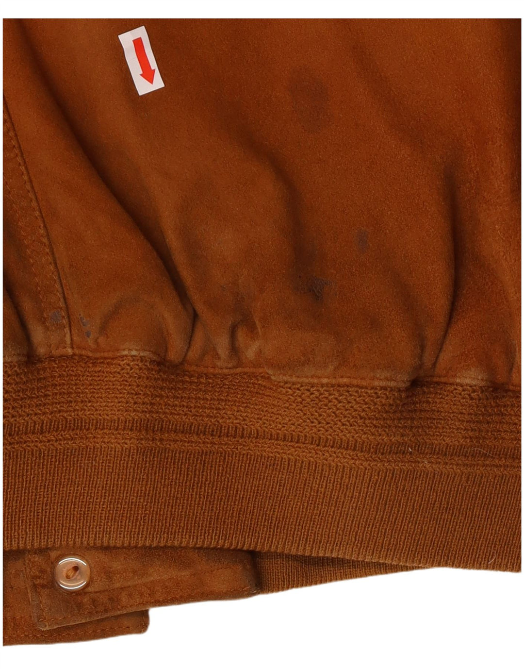 VINTAGE Bomber de piele intoarsa pentru barbati UK 42 XL din piele maro