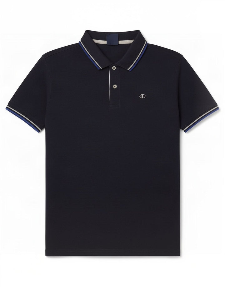 Tricou polo Champion pentru bărbați, mediu bleumarin, în dungi