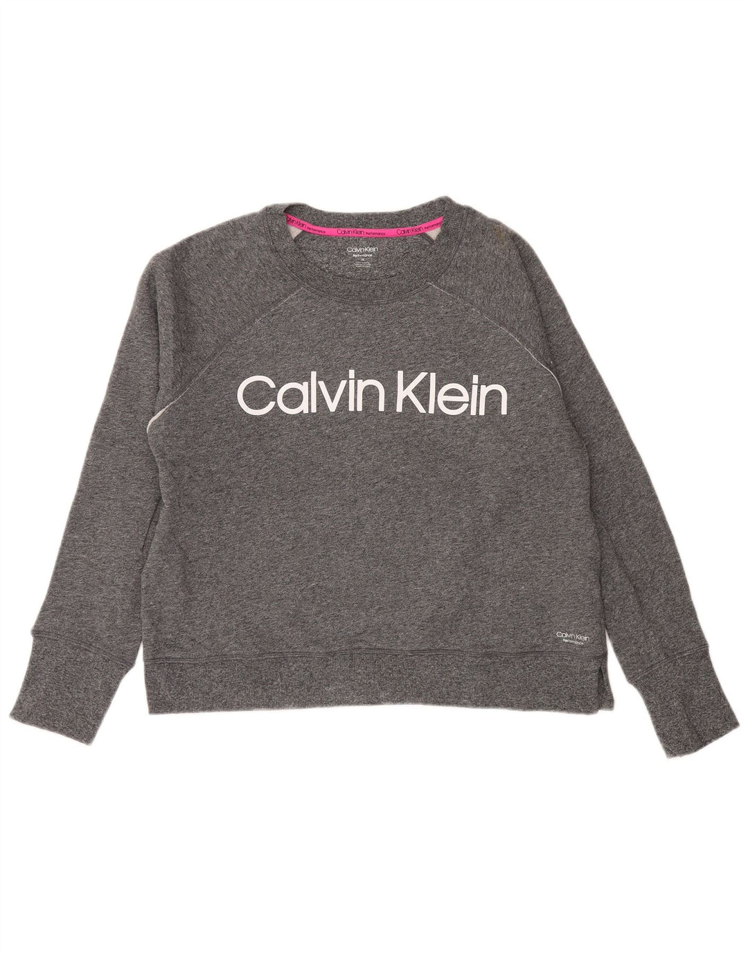CALVIN KLEIN Pulover de performanță pentru femei UK 14 Gri mediu