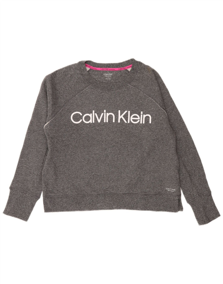 CALVIN KLEIN Pulover de performanță pentru femei UK 14 Gri mediu